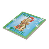 Happy Howlidays Bloodhound Tegeltje (Zijkant)