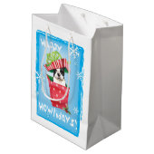 Happy Howlidays Boston Medium Cadeauzakje (Achterkant Gekanteld)