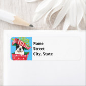 Happy Howlidays Boston Terrier Etiket (Insitu)