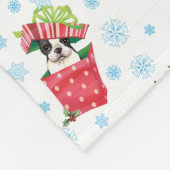 Happy Howlidays Boston Terrier Fleece Deken (Hoek)