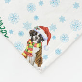 Happy Howlidays Boxer Fleece Blanket Deken (Hoek)