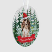 Happy Howlidays Brown Cocker Spaniel Dog Kerstmis Ornament (voorkant)