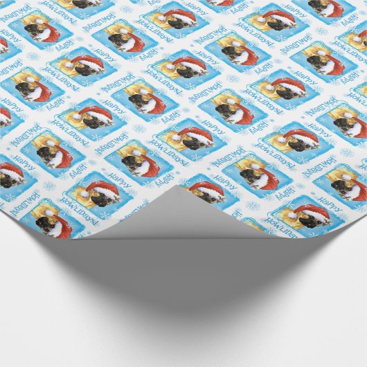 Happy Howlidays Bullmastiff Cadeaupapier (Hoek)