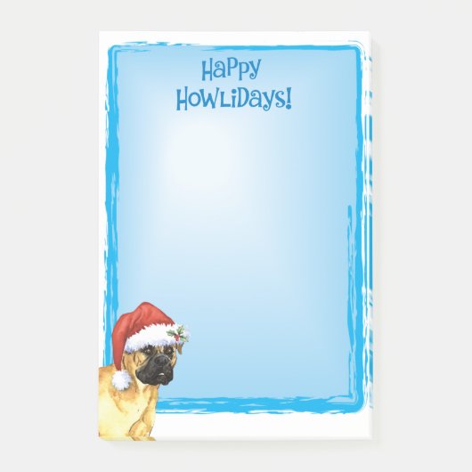Happy Howlidays Bullmastiff Post-it® Notes (Voorkant)