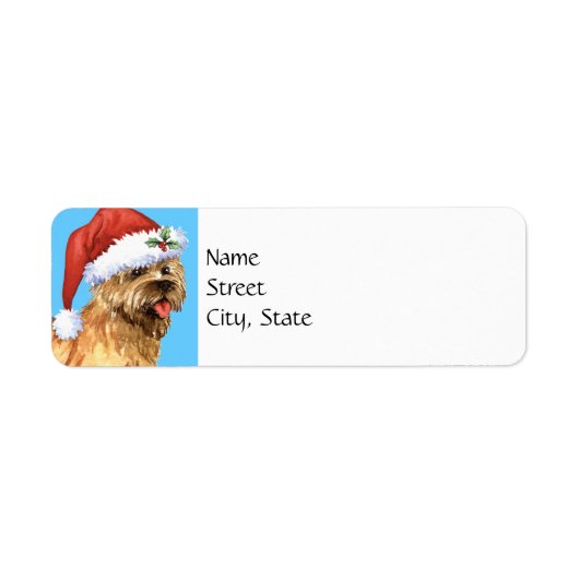 Happy Howlidays Cairn Terrier Etiket (Voorkant)