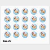 Happy Howlidays Cairn Terrier Ronde Sticker (Vel)