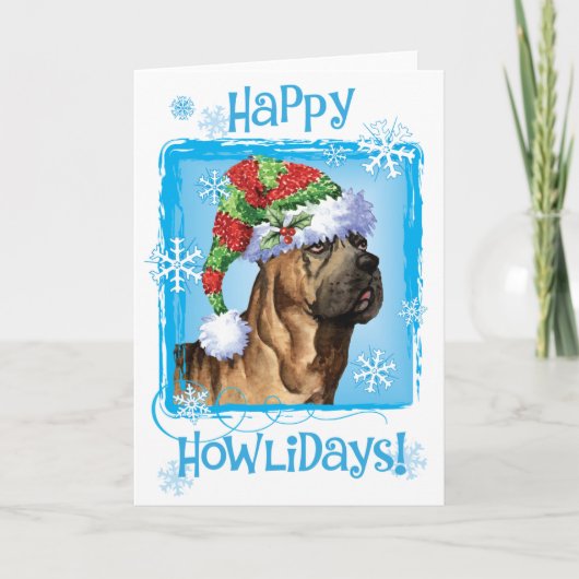 Happy Howlidays Cane Corso Feestdagen Kaart (Voorkant)