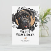 Happy Howlidays Cane Corso Hond Kerstmis Feestdagenkaart (Staand voorkant)