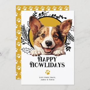 Happy Howlidays Cardigan Welsh Corgi Dog Christmas Feestdagenkaart