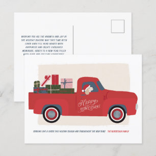 Happy Howlidays Chien dans Camion Dessin Carte de