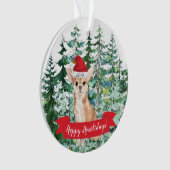 Happy Howlidays Chihuahua Dog Kerstmis Ornament (voorkant)