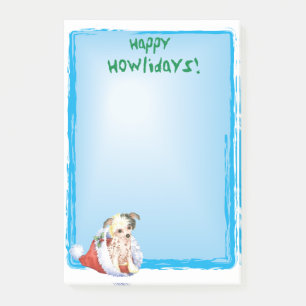 Happy Howlidays Chinese Crested Post-it® Notes