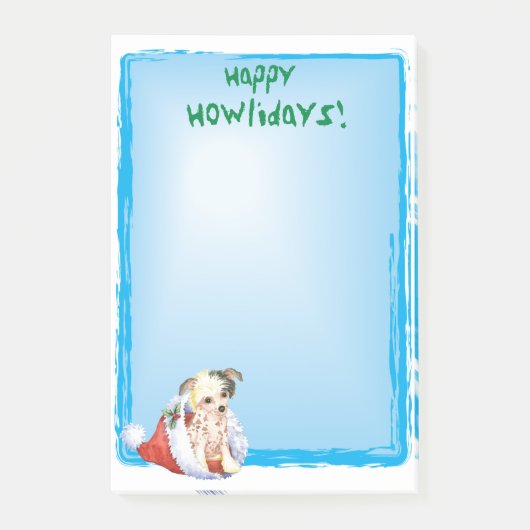 Happy Howlidays Chinese Crested Post-it® Notes (Voorkant)