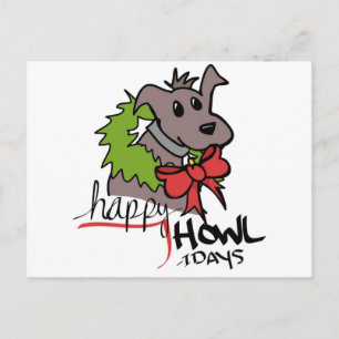 Happy Howlidays - Chiot - Carte postale