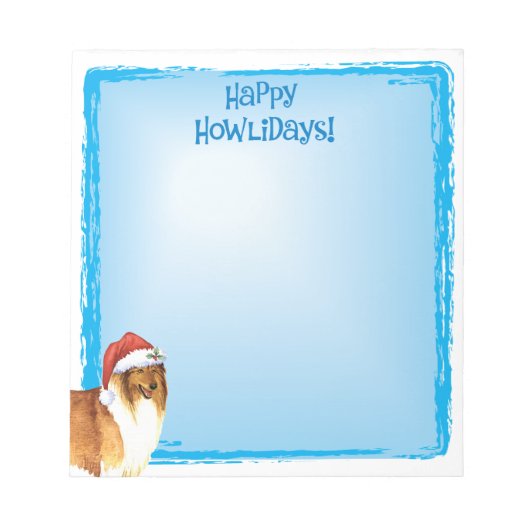 Happy Howlidays Collie Notitieblok (Voorkant)