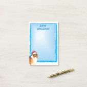 Happy Howlidays Collie Post-it® Notes (Op bureau)