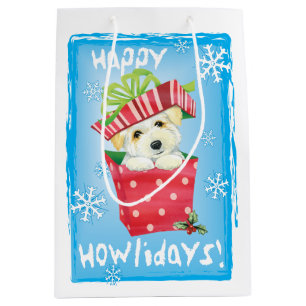 Happy Howlidays Coton Medium Cadeauzakje
