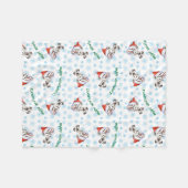 Happy Howlidays Dalmatian Fleece Deken (Voorkant (Horizontaal))