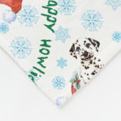 Happy Howlidays Dalmatian Fleece Deken (Hoek)