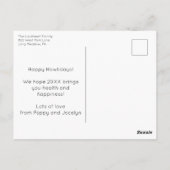 Happy Howlidays Dog Walker Kerstmis Briefkaart (Achterkant)