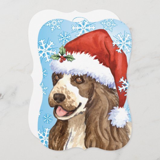 Happy Howlidays Englsih Cocker Spaniel Feestdagenkaart (Voorkant / Achterkant)