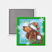 Happy Howlidays Field Spaniel Magnet (Recto/Verso)