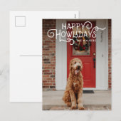 Happy Howlidays | Foto Pet Feestdagenkaart (Voorkant / Achterkant)
