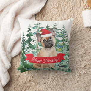 Happy Howlidays French Bulldog Dog Kerstmis Kussen