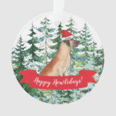 Happy Howlidays Great Dane Dog Kerstmis Ornament (voorkant)