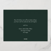 Happy Howlidays Groen Goud Kalligrafie Huisdier Fo Folie Feestdagenkaart (Achterkant)