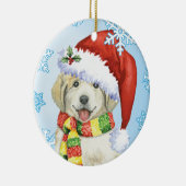 Happy Howlidays Grote Pyreneeën Keramisch Ornament (Rechts)