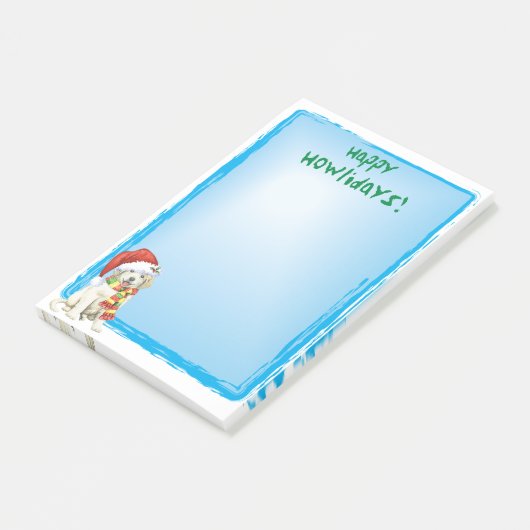 Happy Howlidays Grote Pyreneeën Post-it® Notes (Schuin)
