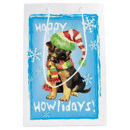 Happy Howlidays GSD Medium Cadeauzakje