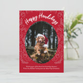 Happy Howlidays Hond Pet Kerstkaart Kaart (Staand voorkant)