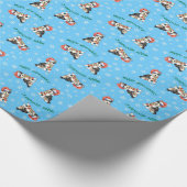 Happy Howlidays Husky Cadeaupapier (Hoek)