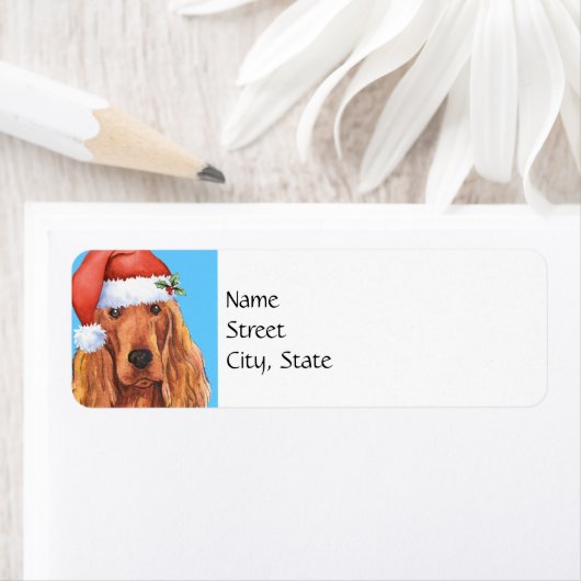 Happy Howlidays Irish Setter Etiket (Insitu)