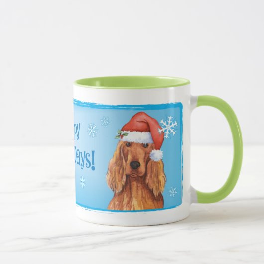 Happy Howlidays Irish Setter Mok (Rechts)