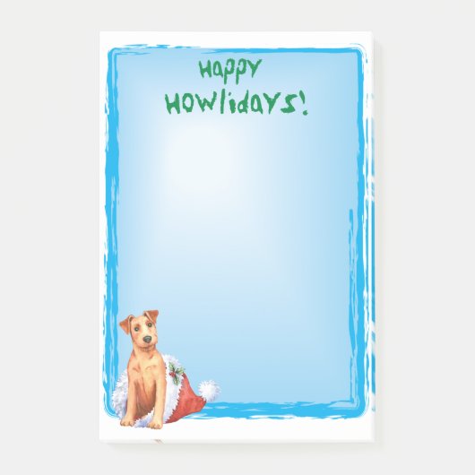 Happy Howlidays Irish Terrier Post-it Notes (Voorkant)