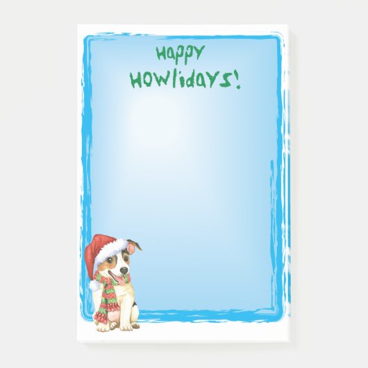 Happy Howlidays Jack Russell Terrier Post-it Notes (Voorkant)