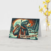 Happy Howlidays Kaart (Gele Bloem)