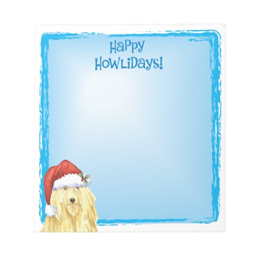 Happy Howlidays Komondor Notitieblok (Voorkant)