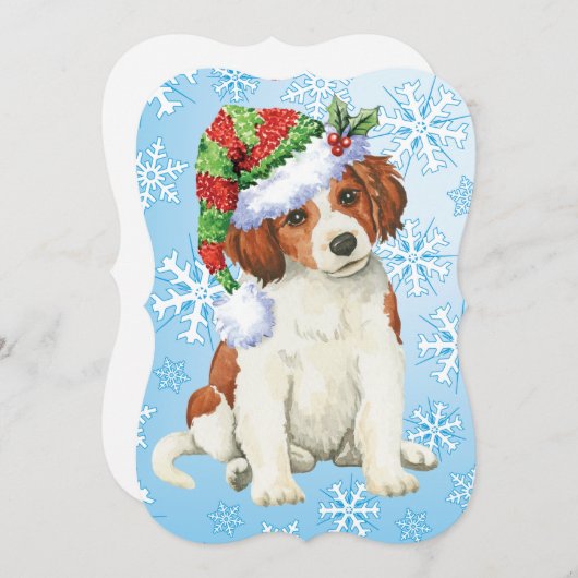 Happy Howlidays Kooikerhondje Feestdagenkaart (Voorkant / Achterkant)