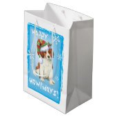 Happy Howlidays Kooikerhondje Medium Cadeauzakje (Achterkant Gekanteld)