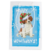 Happy Howlidays Kooikerhondje Medium Cadeauzakje (Achterkant)