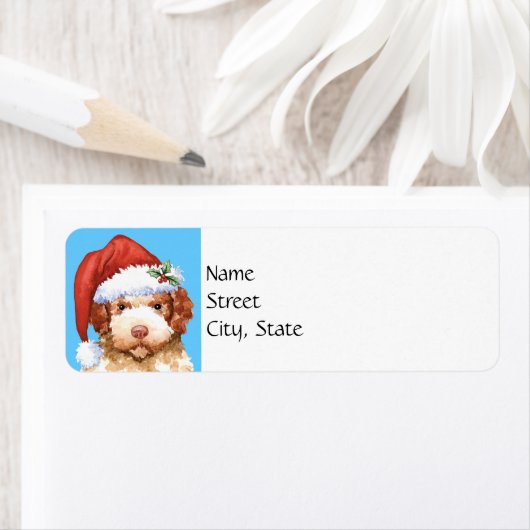 Happy Howlidays Lagotto Romagnolo Label (Insitu)