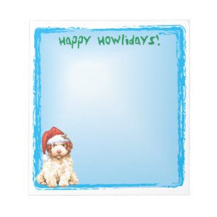 Happy Howlidays Lagotto Romagnolo-laptop Notitieblok