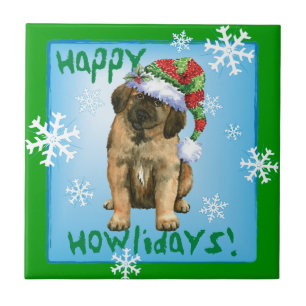 Happy Howlidays Leonberger Tegeltje