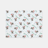 Happy Howlidays Long Coat Chihuahua Fleece Blanket (Voorkant (Horizontaal))