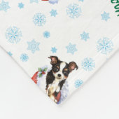 Happy Howlidays Long Coat Chihuahua Fleece Blanket (Hoek)