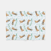 Happy Howlidays Malinois Fleece Deken (Voorkant (Horizontaal))